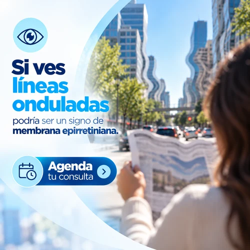 líneas onduladas, visión distorsionada